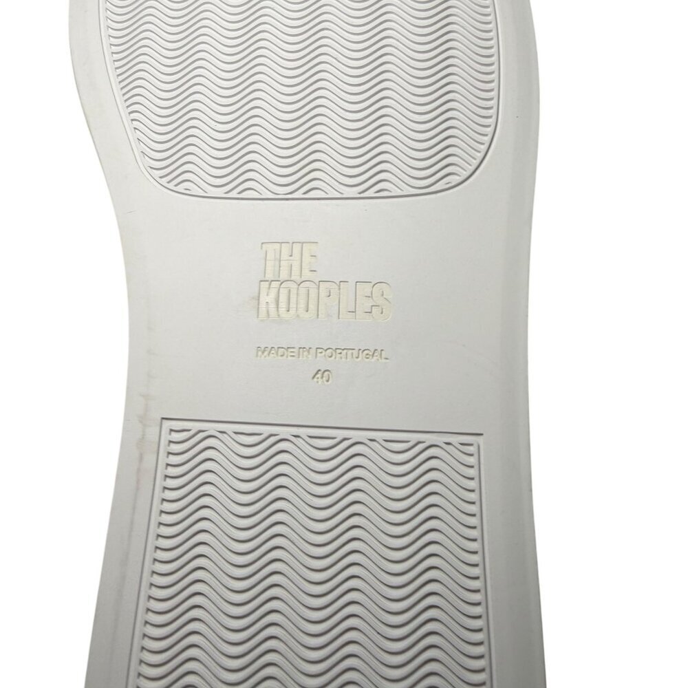 The Kooples White Leather Logo Sneakers Size 40 (US 9) | Extra Laces | Made in P - Picture 9 of 9
